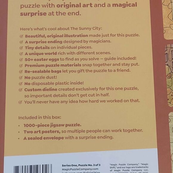 NEW Magic Puzzle Company 1000 Piece Puzzle The Sunny City Felicia Chiao - Picture 6 of 8